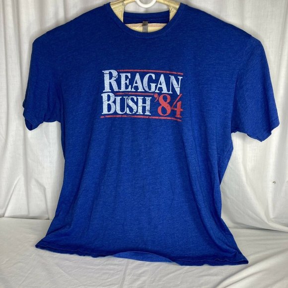 Next Level Apparel Other - Reagan Bush 84 Vintage Style Conservative Republican GOP Unisex T Shirt 3X Blue